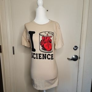 I heart science men's shirt